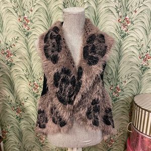 Gorgeous thick faux-hair poncho